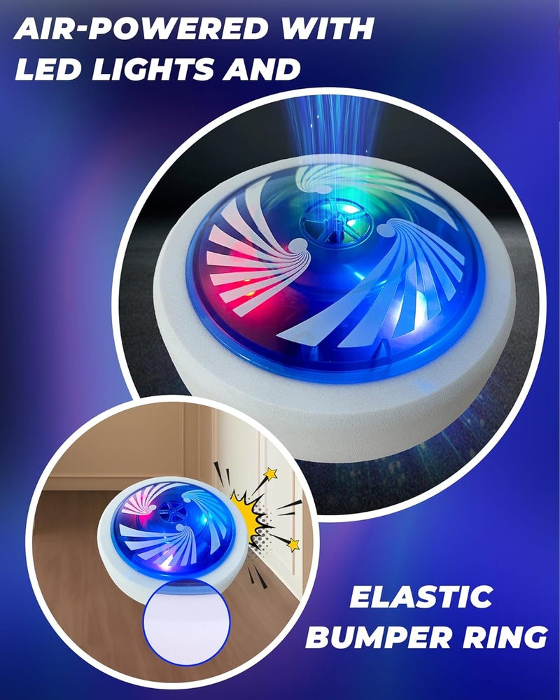 CT SPORTS Rechargeable Tabletop Air Hockey – Elastic Rope Rebound Boundaries with Adjustable Size, 2–4 Player Indoor Hockey Game with LED Pucks, Fun Party & Gift Idea - Image 5